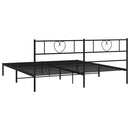 sengeramme med sengegavl 180x200 cm metal sort