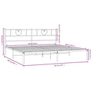 sengeramme med sengegavl 180x200 cm metal sort