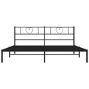 sengeramme med sengegavl 183x213 cm metal sort