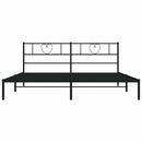 sengeramme med sengegavl 183x213 cm metal sort