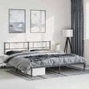 sengeramme med sengegavl 183x213 cm metal sort