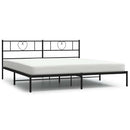 sengeramme med sengegavl 193x203 cm metal sort