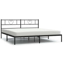 sengeramme med sengegavl 193x203 cm metal sort