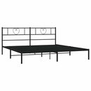 sengeramme med sengegavl 193x203 cm metal sort