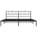 sengeramme med sengegavl 193x203 cm metal sort