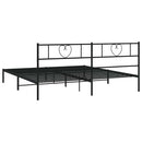 sengeramme med sengegavl 193x203 cm metal sort