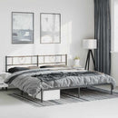 sengeramme med sengegavl 193x203 cm metal sort