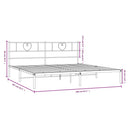 sengeramme med sengegavl 200x200 cm metal sort