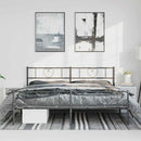 sengeramme med sengegavl og fodgærde 183x213 cm metal sort