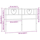 udskiftningsgavl 120 cm metal sort