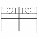 udskiftningsgavl 140 cm metal sort