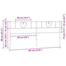 udskiftningsgavl 180 cm metal sort
