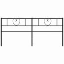 udskiftningsgavl 200 cm metal sort