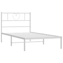 sengeramme med sengegavl 90x200 cm metal hvid