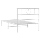 sengeramme med sengegavl 100x200 cm metal hvid