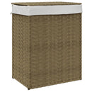vasketøjskurv med låg 46x33x60 cm polyrattan