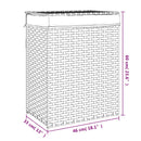 vasketøjskurv med låg 46x33x60 cm polyrattan