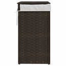 vasketøjskurv med låg 46x33x60 cm polyrattan mørkebrun