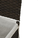 vasketøjskurv med låg 46x33x60 cm polyrattan mørkebrun