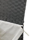 vasketøjskurv med låg 46x33x60 cm polyrattan grå