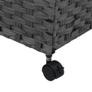 vasketøjskurv med hjul 60x35x60,5 cm rattan grå