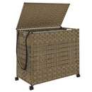 vasketøjskurv med hjul 66x35x60 cm rattan