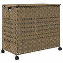 vasketøjskurv med hjul 66x35x60 cm rattan