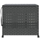 vasketøjskurv med hjul 66x35x60 cm rattan grå