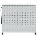 vasketøjskurv med hjul 66x35x60 cm rattan hvid