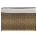 vasketøjskurv med låg 55,5x35x34 cm polyrattan
