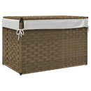 vasketøjskurv med låg 55,5x35x34 cm polyrattan