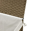 vasketøjskurv med låg 55,5x35x34 cm polyrattan