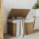 vasketøjskurv med låg 55,5x35x34 cm polyrattan