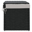 vasketøjskurv med låg 55,5x35x34 cm polyrattan sort
