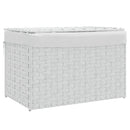 vasketøjskurv med låg 55,5x35x34 cm polyrattan hvid
