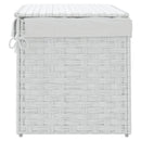 vasketøjskurv med låg 55,5x35x34 cm polyrattan hvid