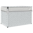 vasketøjskurv med låg 55,5x35x34 cm polyrattan hvid
