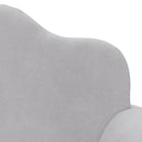 2-personers sofa til børn blødt plys lysgrå