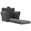 sovesofa til børn blødt plys antracitgrå