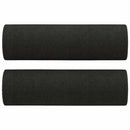 2-personers sofa med pyntepuder 120 cm stof sort