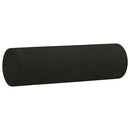 2-personers sofa med pyntepuder 120 cm stof sort