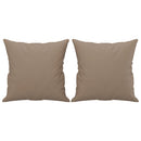 3-personers sofa med pyntepuder 180 cm kunstlæder cappuccino