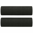 2-personers sofa med pyntepuder 140 cm stof sort