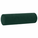 2-personers sofa med pyntepuder 120 cm velour mørkegrøn