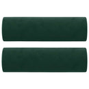 2-personers sofa med pyntepuder 140 cm velour mørkegrøn