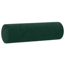 2-personers sofa med pyntepuder 140 cm velour mørkegrøn