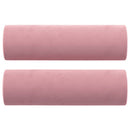 2-personers sofa med pyntepuder 140 cm velour pink
