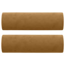 2-personers sofa med pyntepuder 140 cm velour brun