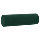 3-personers sofa med pyntepuder 180 cm velour mørkegrøn