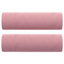 3-personers sofa med pyntepuder 180 cm velour pink